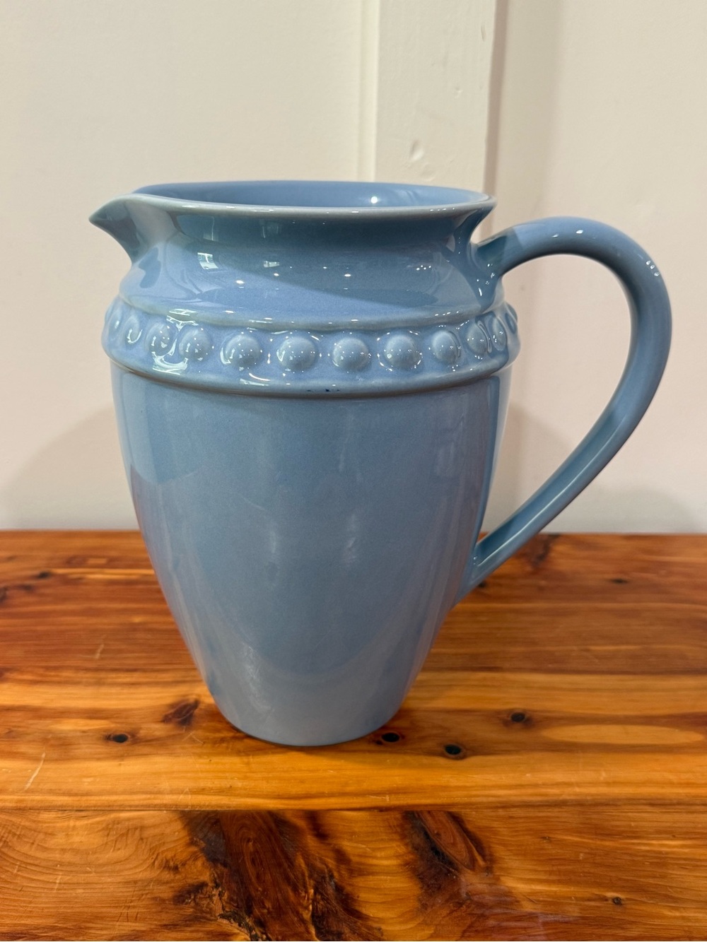 Del Mar Azure Blue Pitcher by Nancy Calhoun